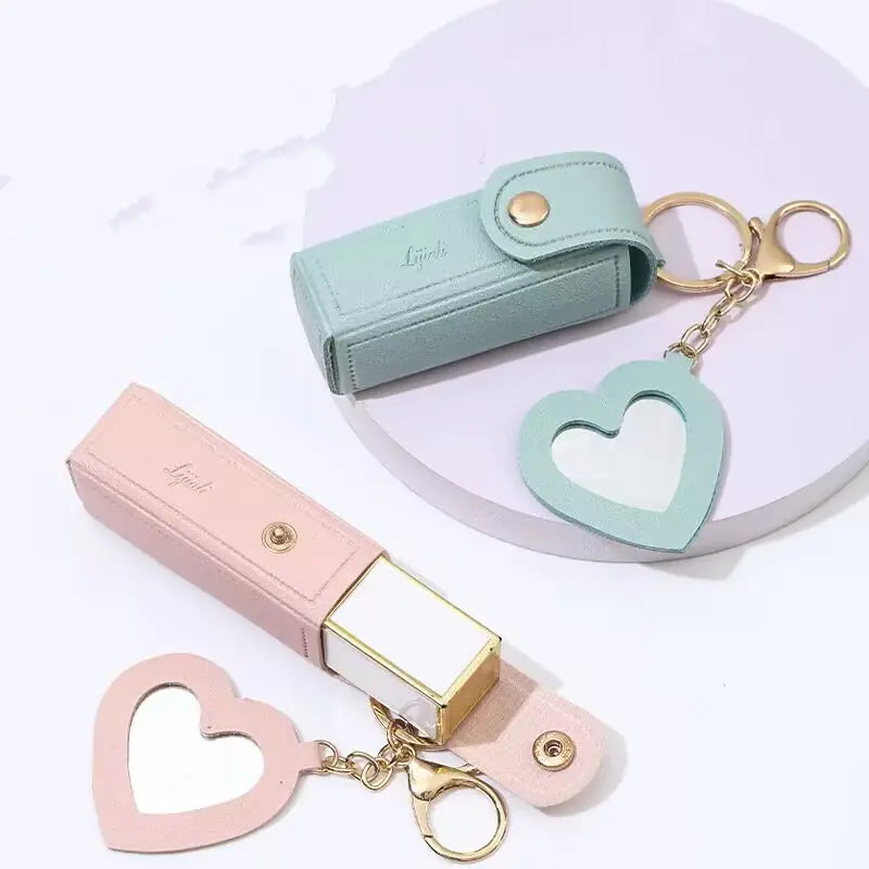 Mini Lipstick Coin Purse with Keychain